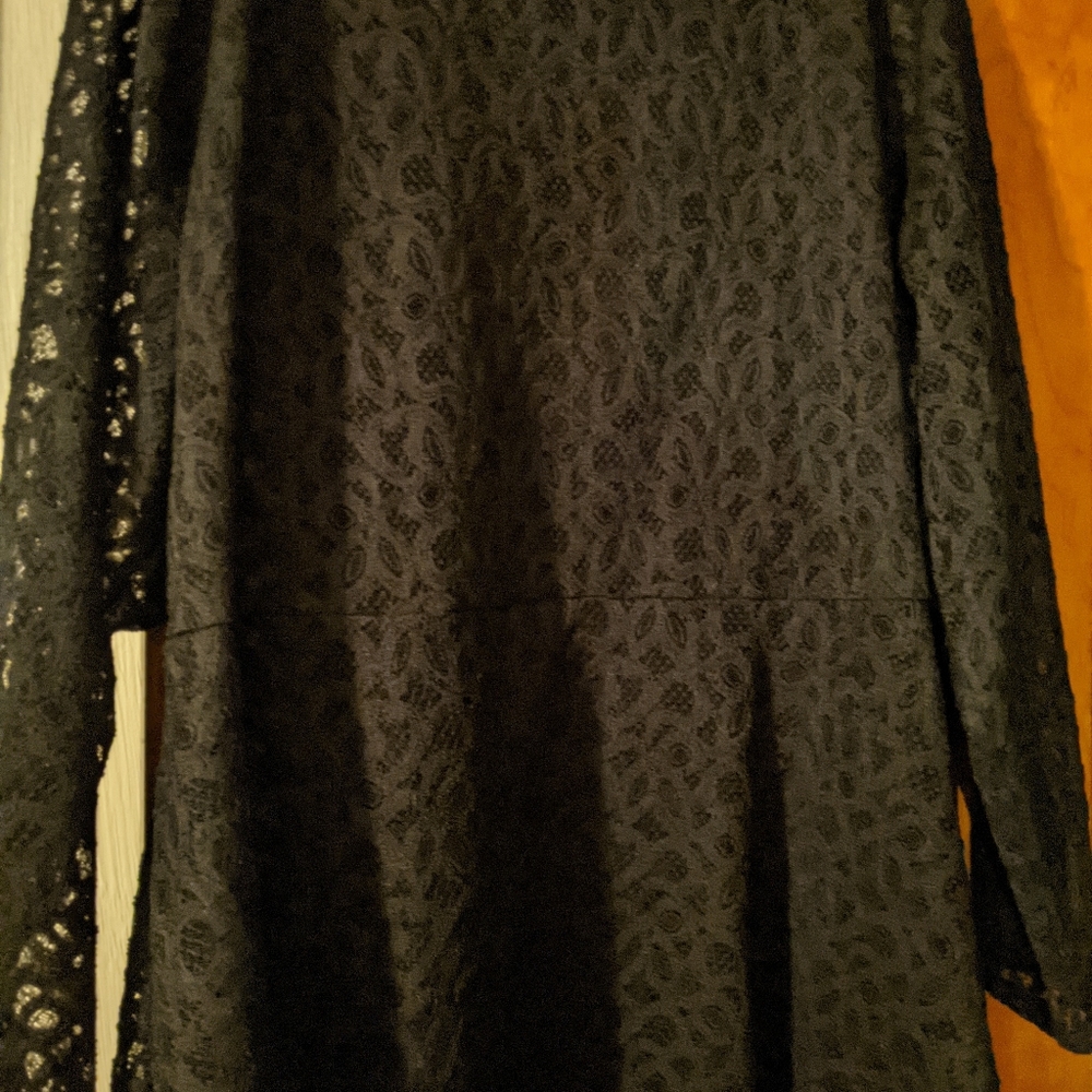 Lane Bryant Black Lacy Top